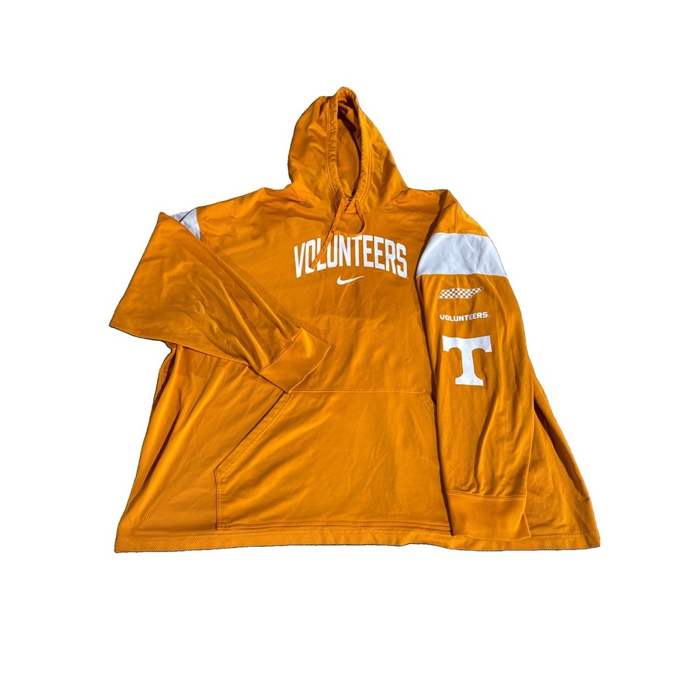 Nike Dri-Fit Tennessee Volunteers Orange Hoodie Sweater Men's Size 4XL Read